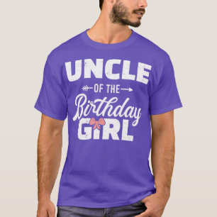 Camiseta Tio da filha de aniversário que se aproxima da fam