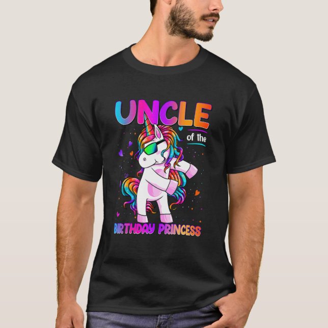 Camiseta Tio da Princesa de Aniversário Dabbing Unicor (Frente)