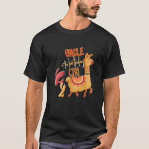 Camiseta Tio Da Rapariga De Aniversário Lama Tema Correspo