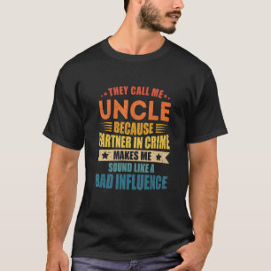 Camiseta Tio Design Engraçado Para Tio Men Tio Partner In