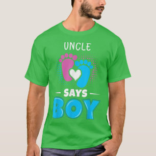 Camiseta Tio Diz Menino Sexo De Bebê Revela Engravidação