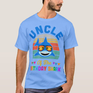 Camiseta Tio Do Aniversário Do Tubarão, Tio Matching Family