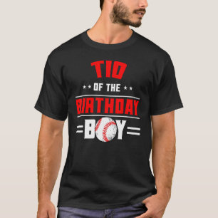 Camiseta Tio Do Aniversário Garoto Da Família Tema Baseball