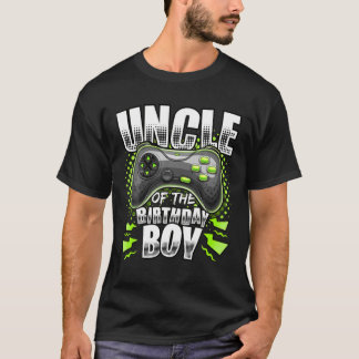 Camiseta Tio Do Aniversário Jogo De Vídeo Correspondente