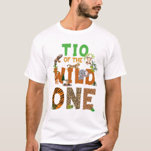 Camiseta Tio Do Aniversário Selvagem Um Safari Aniversário