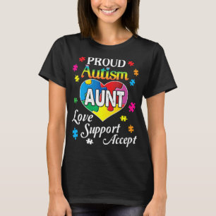 Camiseta Tio do Autismo Orgulhoso Amor Apoio Aceitação Ajud
