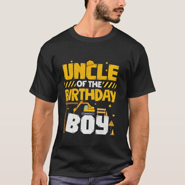 Camiseta Tio Do Deco Da Família De Construção Do Aniversári (Frente)