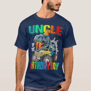 Camiseta Tio Do Dinossauro Do Monstro Do Aniversário