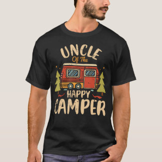 Camiseta Tio Do Feliz Camper Festa De 1º Aniversário Retro