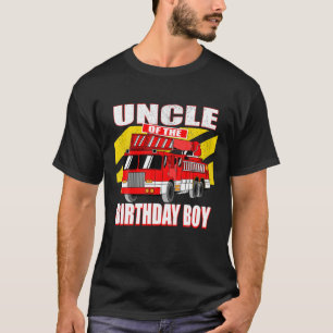 Camiseta Tio Do Garoto De Aniversário - Caminhão De Fogo 