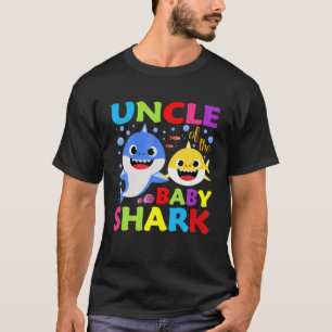 Camiseta Tio Do Garoto De Aniversário Do Tubarão-Bebê, G