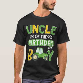 Camiseta Tio do Menino do Aniversário Tratores Caminhões da