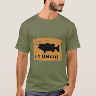 Camiseta Tio do número um com baixo Largemouth