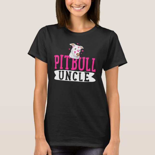 Camiseta Tio do Pitbull Pit Bull Terrier Cão Pibble Dono (Frente)