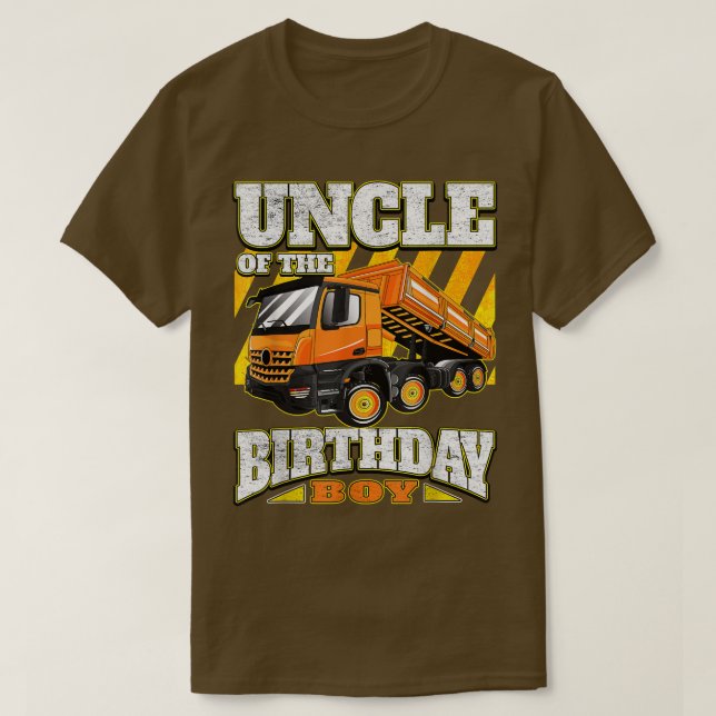 Camiseta Tio - Dump Truck Birthday (Frente do Design)