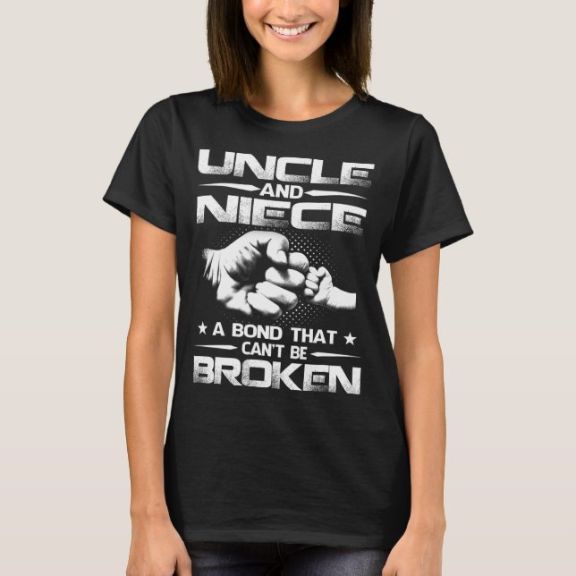 Camiseta Tio e sobrinha Um Bond que não pode ser quebrado (Frente)