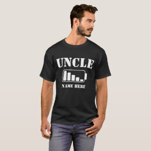 CAMISETA TIO ENGRAÇADO BATERIA TIPOGRAFIA BRANCA