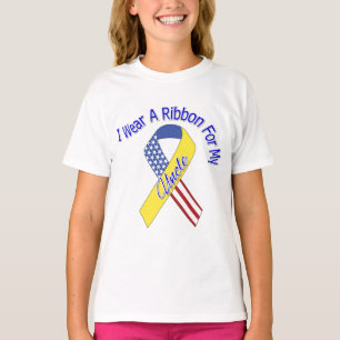 Camiseta Tio - eu visto um patriótico militar da fita