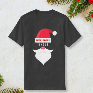 Camiseta Tio Favorito de Papais noeis de Natal Personalizad