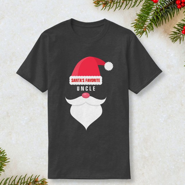 Camiseta Tio Favorito de Papais noeis de Natal Personalizad (Criador carregado)