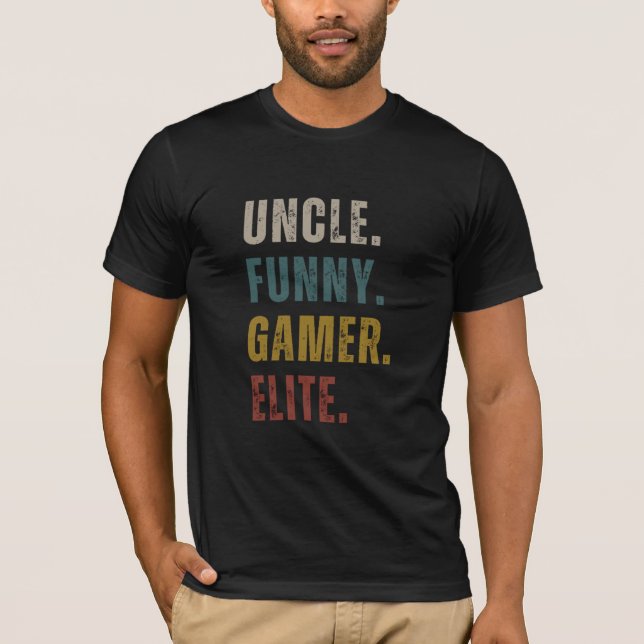 Camiseta Tio Gamer Engraçado Elite (Frente)