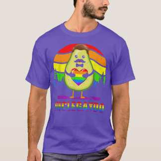 Camiseta Tio Gaydo Funny Avocado Tio Vegan LGBT Coração Pr