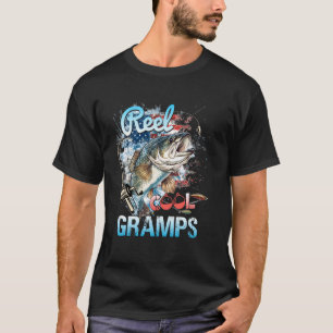 Camiseta Tio Legal Avô Bandeira Americana Funny Tio Pescado