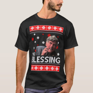 Camiseta Tio Lewishe Abençoando o menino de férias de Natal