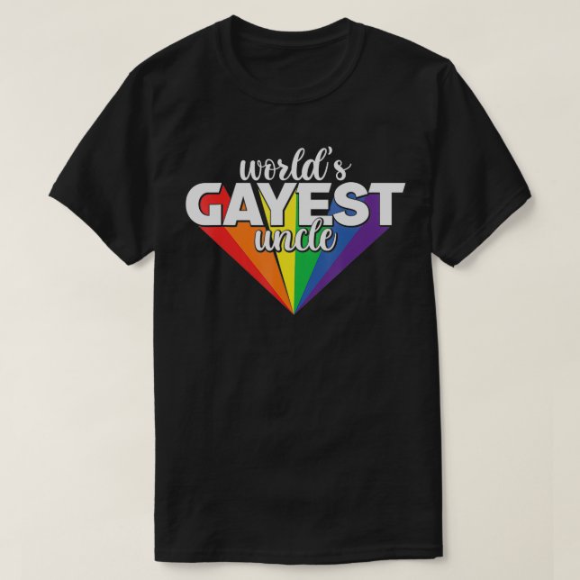 Camiseta Tio LGBT Orgulho Gayest Guncle Orgulho Orgulhoso d (Frente do Design)