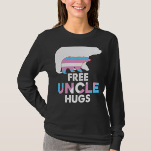 Camiseta Tio Livre Abraço Transgênero Urso Arco-Íris Lgbt P