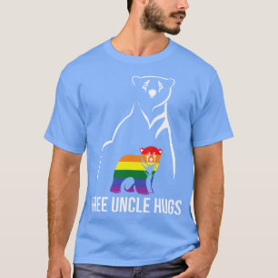 Camiseta Tio Livre Abraços Orgulho gay LGBT Homens Arco-Íri