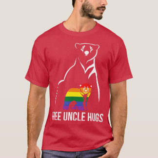 Camiseta Tio Livre Abraços Orgulho gay LGBT Homens Arco-Íri