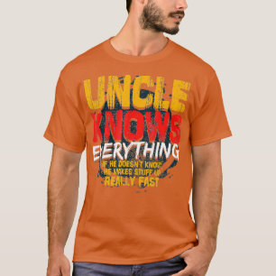 Camiseta Tio Mens Sabe Tudo Engraçado Tio Pais