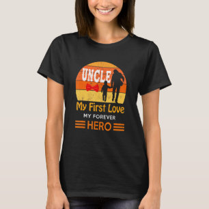 Camiseta Tio Meu Primeiro Ama Meu Grande Herói Tio Gordura