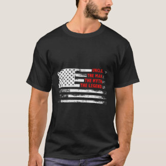 Camiseta Tio Mito Legenda Americana Bandeira Father’S