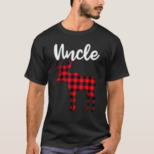 Camiseta Tio Moose Buffalo Red Xadrez Natal Fam