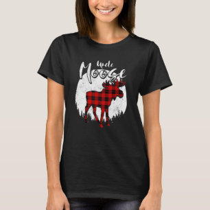 Camiseta Tio Moose Red Xadrez Buffalo Matando Família Paja