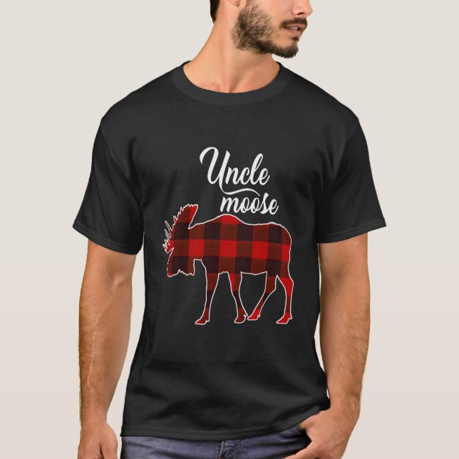 Camiseta Tio Moose Red Xadrez Pajama (Frente)