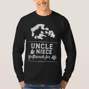 Camiseta Tio Niece Amigos Fist Bump Avuncular Família Coo