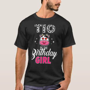 Camiseta Tio of the Birthday for Girl Cow Fazenda Birthday