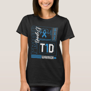 Camiseta Tio Orgulhoso Da Faixa Do Guerreiro T1d Conscienti