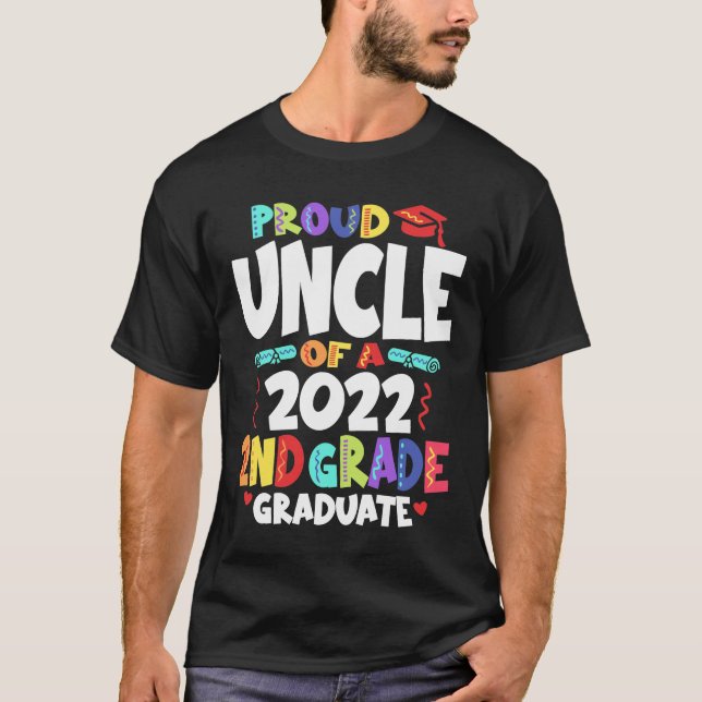 Camiseta Tio Orgulhoso de um Formando da Classe segundo 202 (Frente)