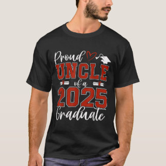 Camiseta Tio Orgulhoso De Um Graduando Da Turma De 2025 For