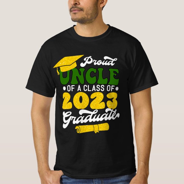 Camiseta TIO Orgulhoso de uma Classe de Formando 2023 (Frente)