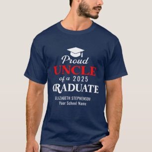 Camiseta Tio Orgulhoso do graduando coordenando a família