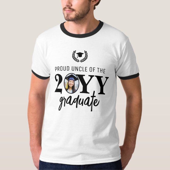 Camiseta Tio Orgulhoso Moderno Personalizado da Família For (Frente)