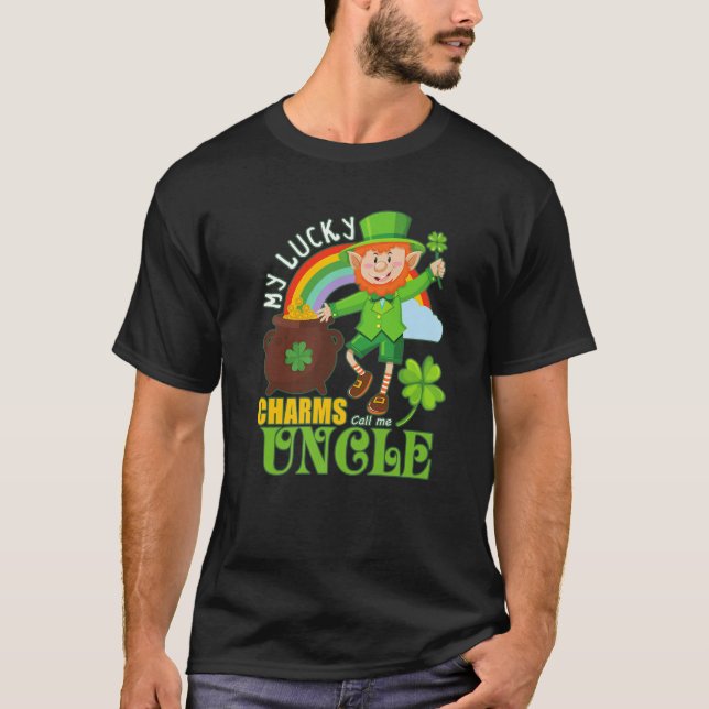 Camiseta Tio Paddy Day St Patricks Sortudos Charles Cal (Frente)