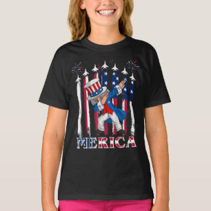 Camiseta Tio Patriótico Sam Dabbing 4 de julho