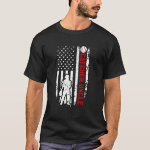 Camiseta Tio Receptor De Beisebol Bandeira Dos EUA