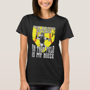 Camiseta Tio Receptor De Softbol Tio Orgulhoso De Um Recept